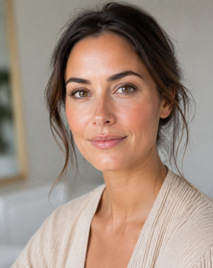 Weiches Tages-Make-up in warmen Tönen
