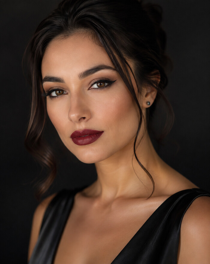 Abend-Make-up mit betontem Lidstrich